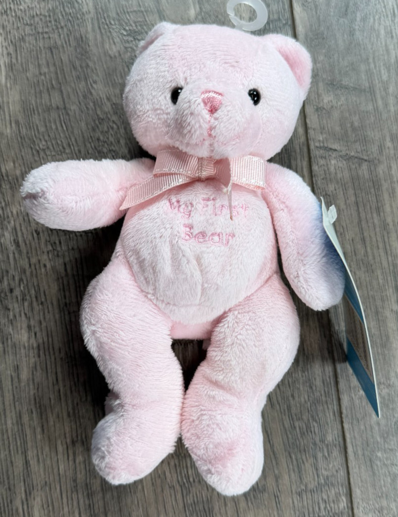 New Vintage Carter\'s Smilehappy Friends Pink My First Bear Stuffed Plush Toy
