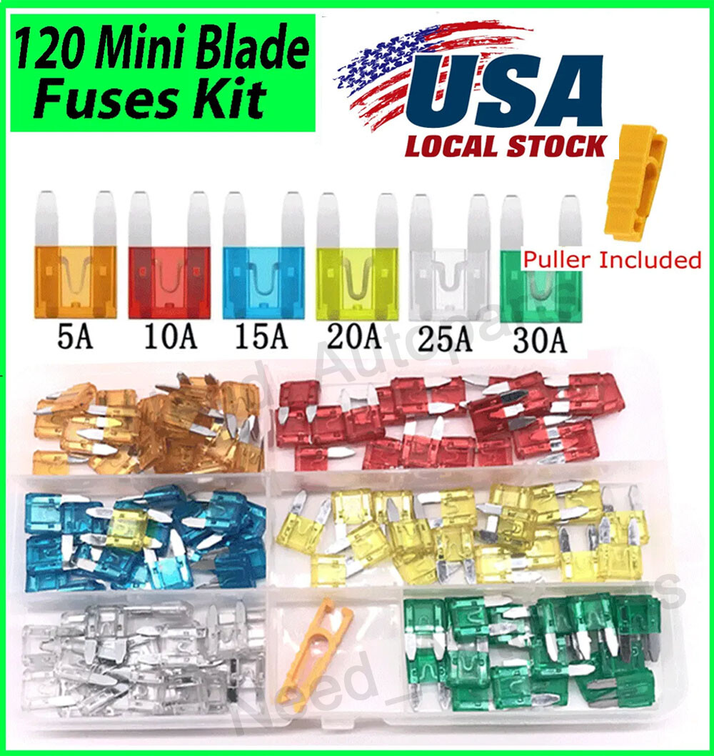 120x Mini Car Fuse Assortment Assorted Kit Blade Set Auto Truck Automotive ATM 120x Mini Car Fuse Assortment Assorted Kit Blade Set Auto Truck Automotive ATM