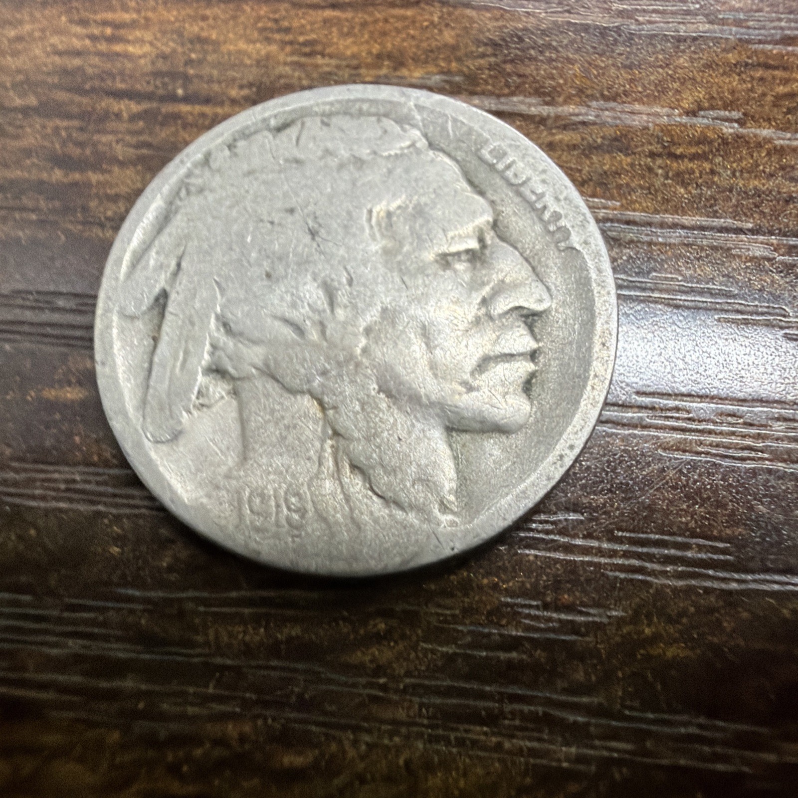 1919-D Buffalo Nickel Semi-Key Date Restored Five Cent 5c Actual Coin 1919-D Buffalo Nickel Semi-Key Date Restored Five Cent 5c Actual Coin