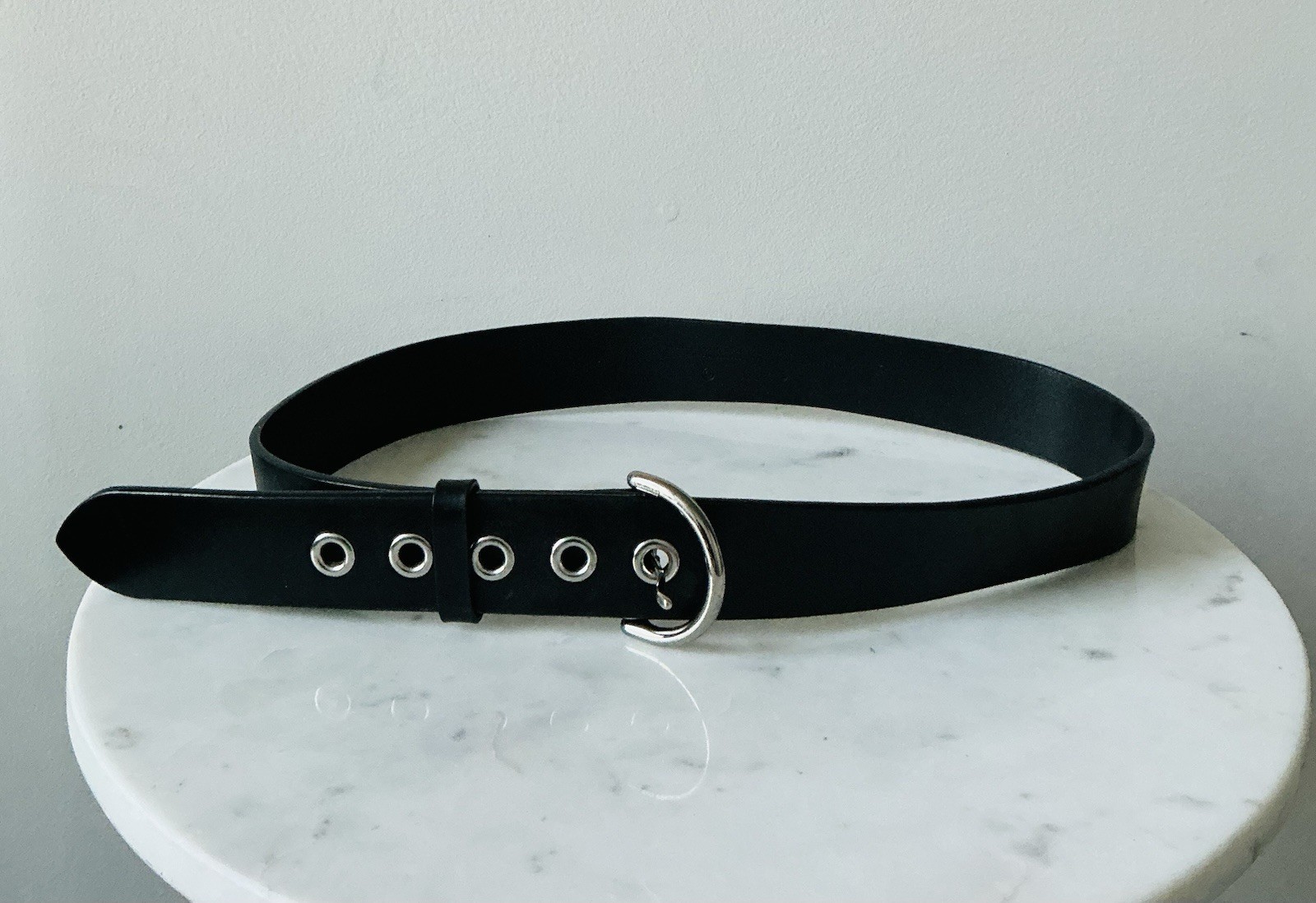 Coach Factory Soho GrommetBelt FS3980 Womens MBlack Silver D-Ring 1.5\