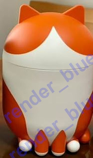 BRAND NEW IKEA GREJSIMOJS CAT SHAPED PLASTIC CONTAINER ORANGE AND WHITE CAT 😺😸