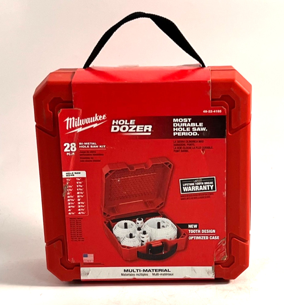 [NEW] (49-22-4185) Milwaukee 28PC HOLE DOZER General-Purpose Hole Saw Kit