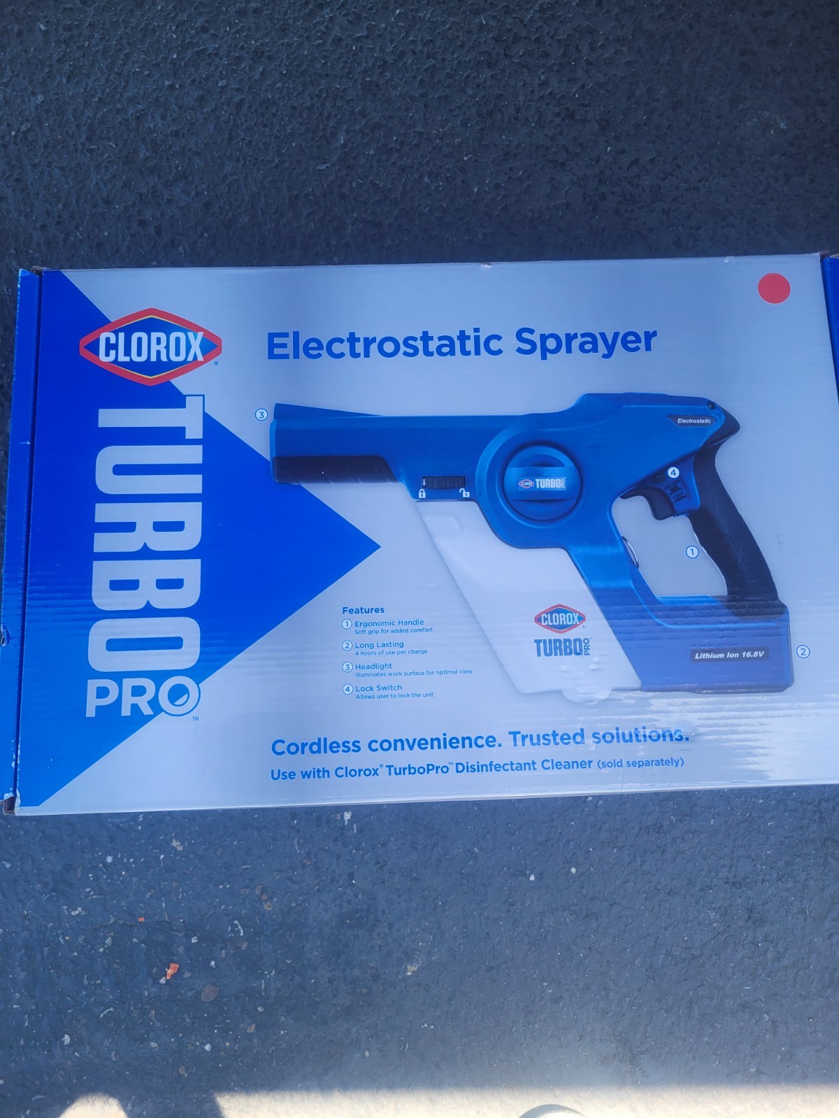 New Clorox Electrostatic  Sprayer Turbo Pro Blue/Black 29561