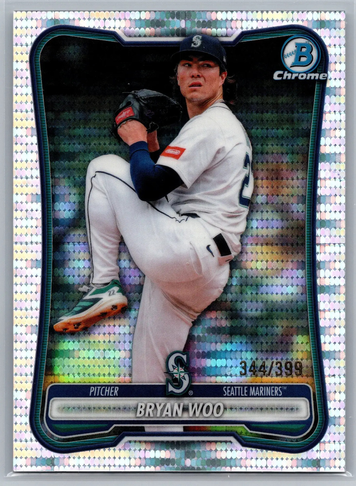 2026 Bowman Chrome Bryan Woo #49 Speckle Refractor /399