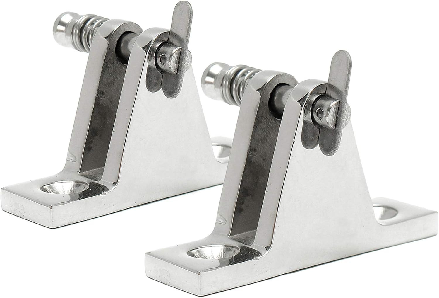 2 PCS Marine Boat Deck Hinge Mount Bimini Top Fitting Hardware 316 Stainless Ste