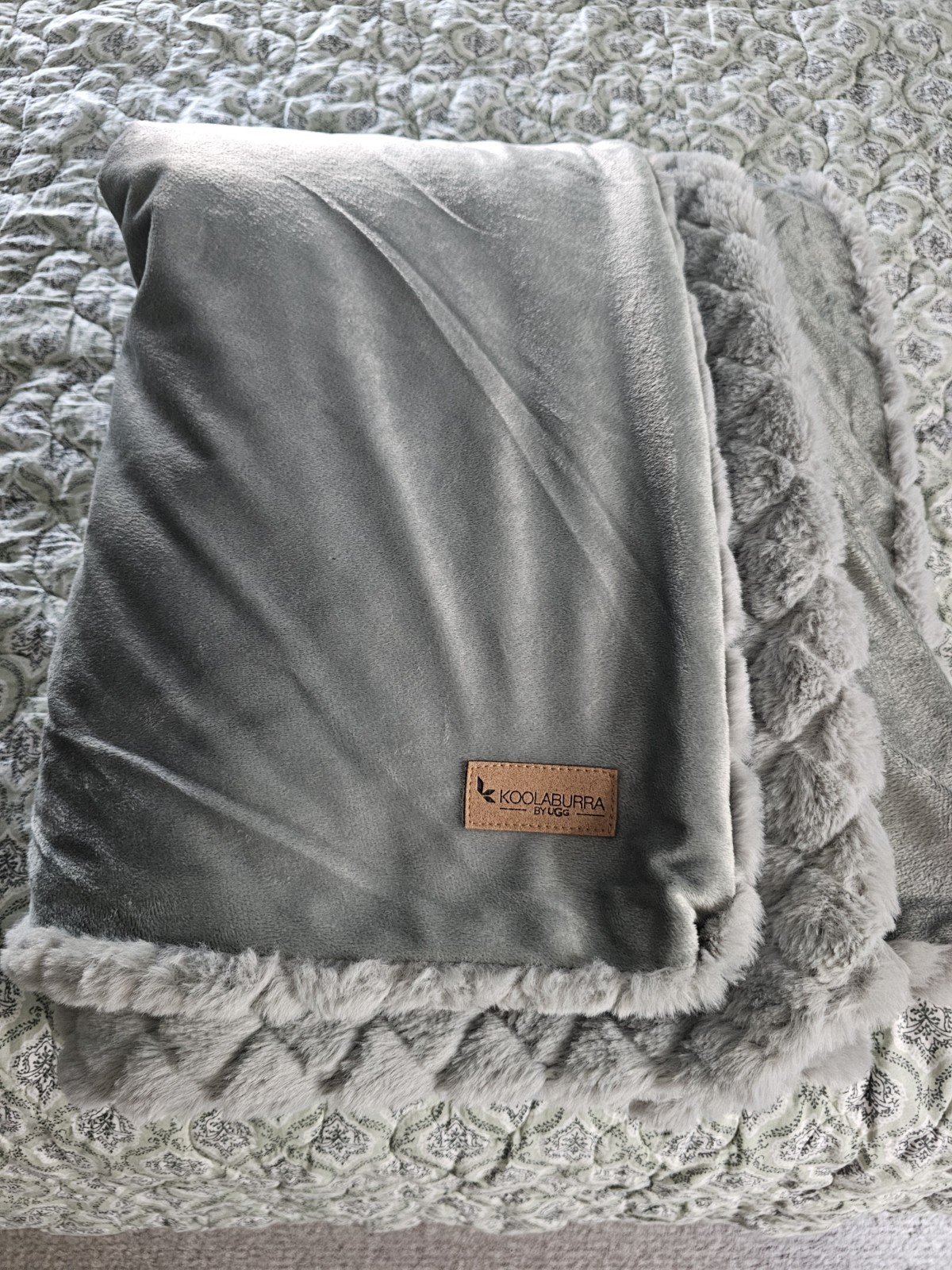 Koolaburra By Ugg Faux Fur Gray Throw Koolaburra By Ugg Faux Fur Gray Throw