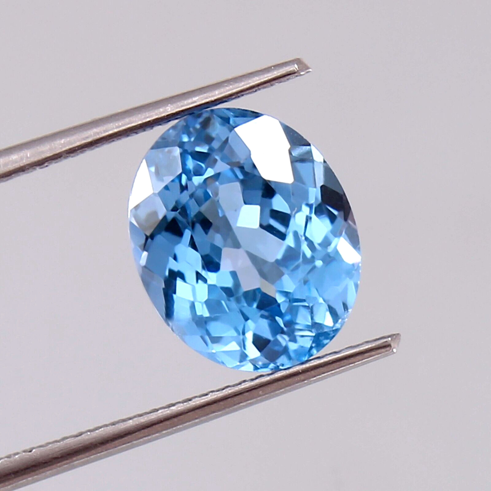 AAA Natural 9.4 Ct+ Flawless Brazilian Blue Aquamarine Loose Oval Gemstone Cut