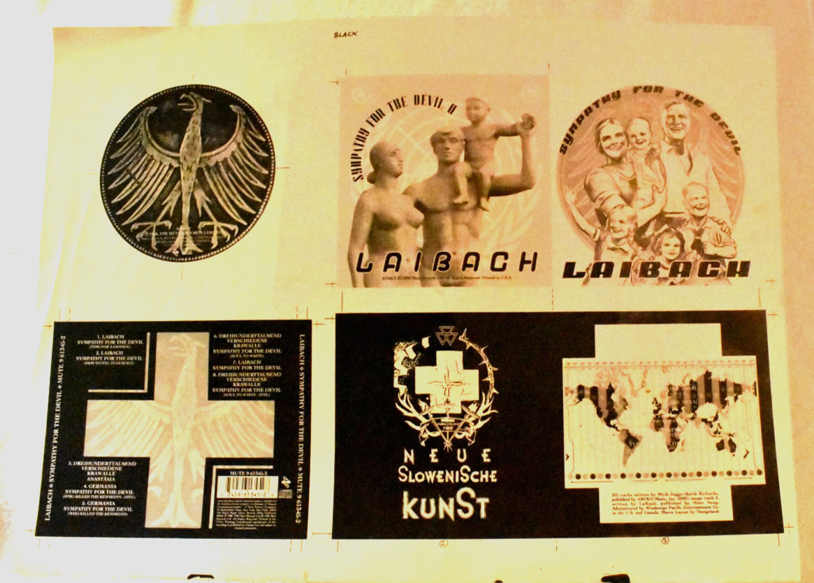 LAIBACH - SYMPATHY FOR THE DEVIL - ORIGINAL ART WORK TEST - ONE OF A KIND -1992