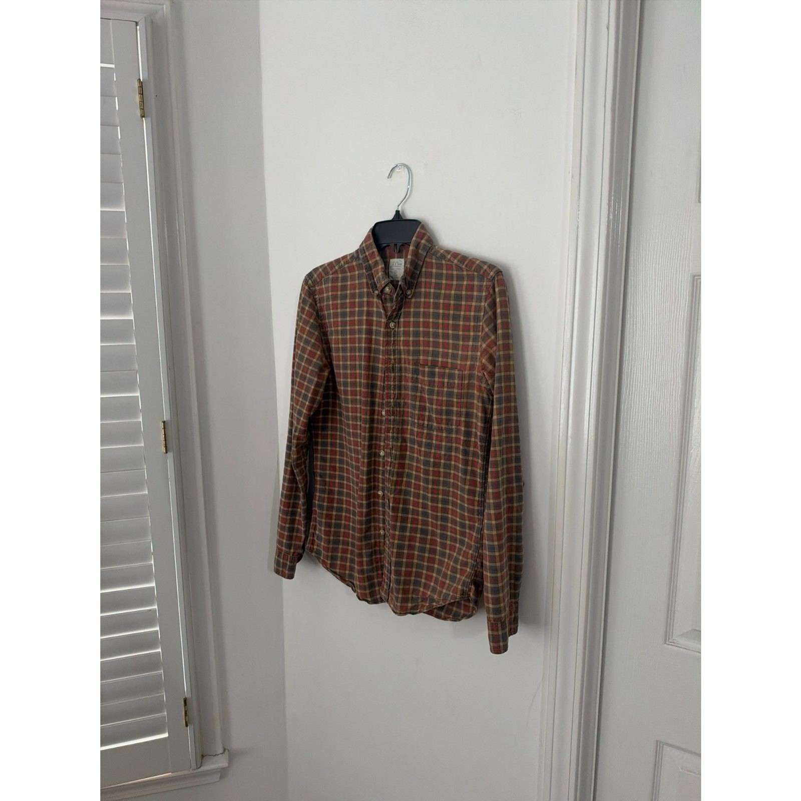 J.Crew Brown 100% Cotton Slim Button Down Long Sleeve