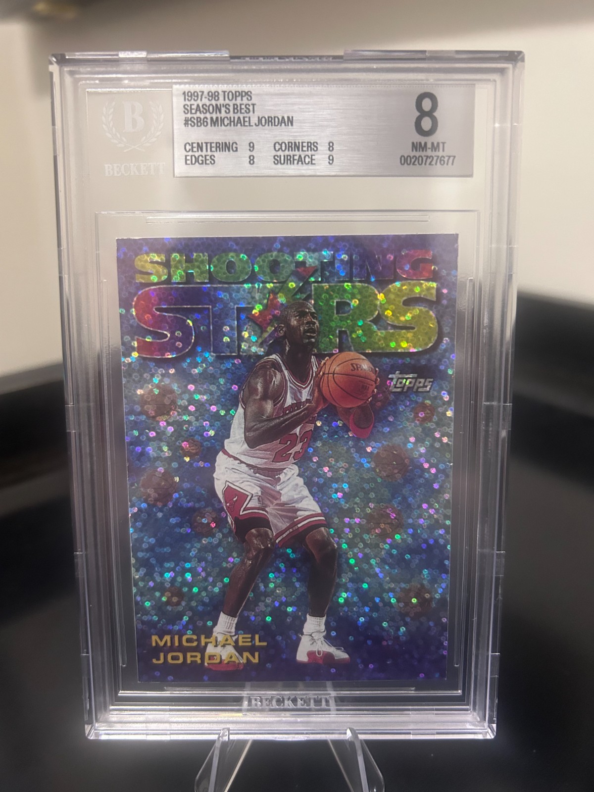 Michael Jordan 1997-98 Topps Season's Best Shooting Stars BGS 8 Michael Jordan 1997-98 Topps Season's Best Shooting Stars BGS 8
