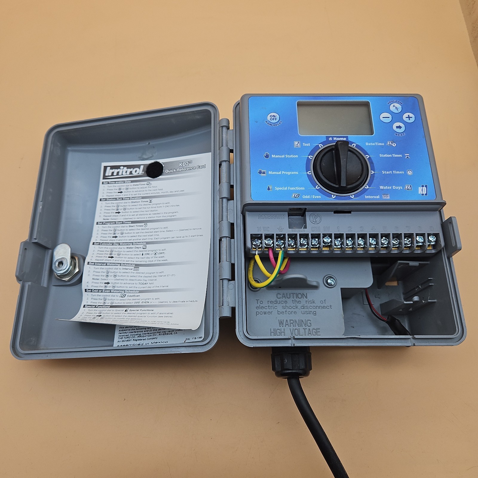 Irritrol Kwik Dial KD2 9 Station Outdoor Sprinkler Controller KD900-EXT