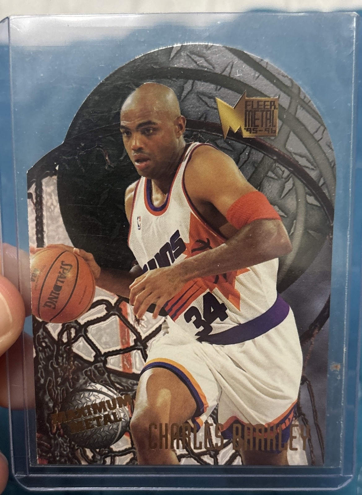 1995-96 Fleer Metal - Maximum Metal Charles Barkley #1 SSP RARE 1995-96 Fleer Metal - Maximum Metal Charles Barkley #1 SSP RARE