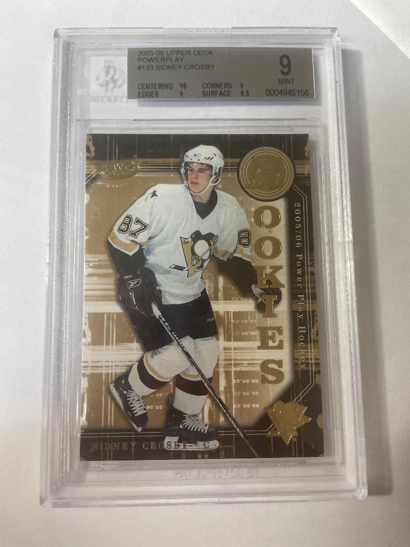 2005-2006 UD Power Play #133 Sidney Crosby Rookie RC BGS MINT Centering 10