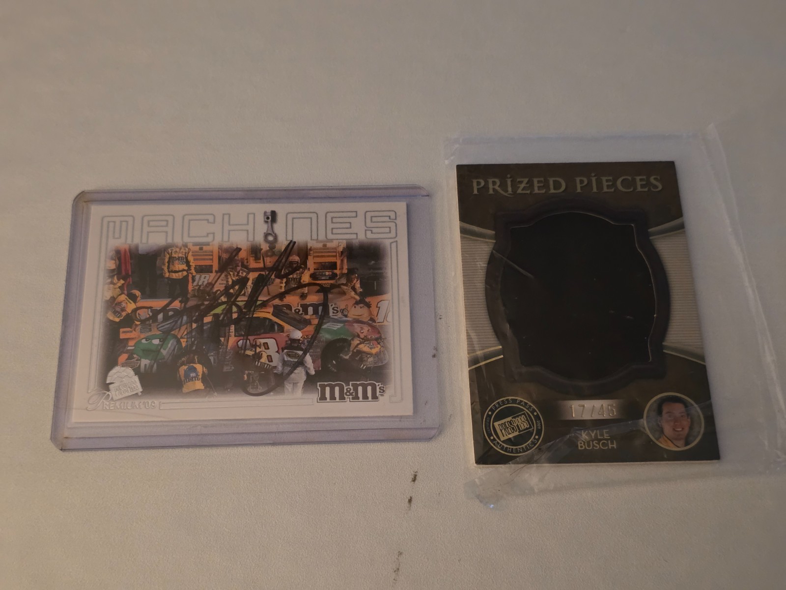 Group of Kyle Busch Signed Relic and Numbered NASCAR Cards
