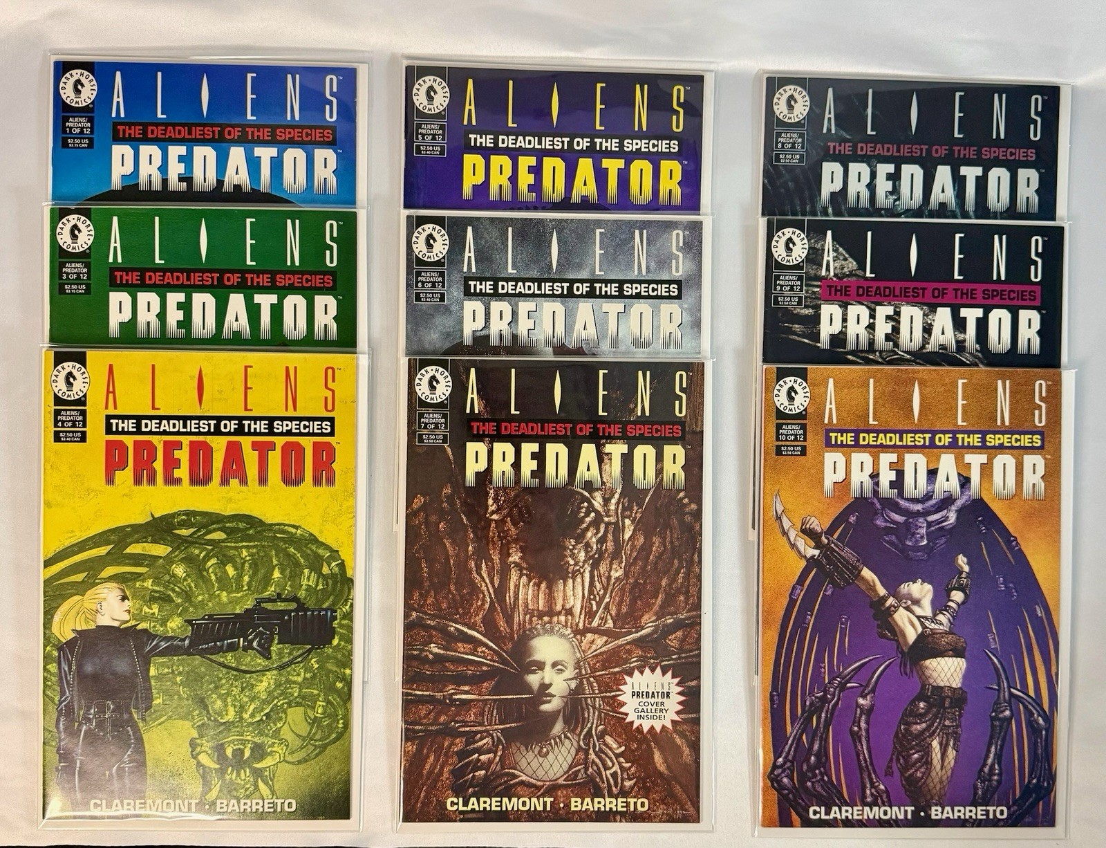 Aliens vs Predator: The Deadliest of the Species Lot of 9 Issues Dark Horse