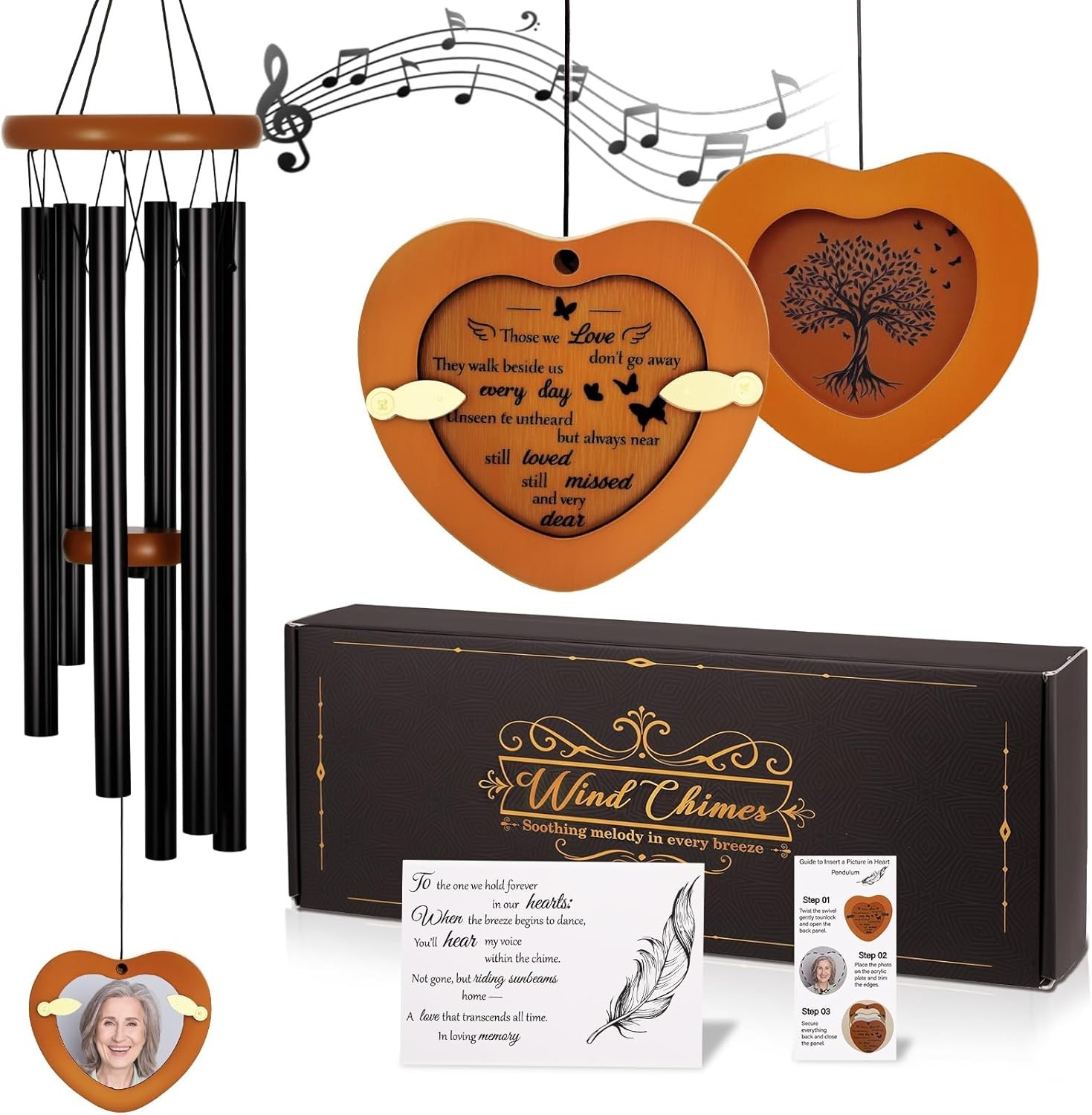 Personalized Memorial Wind Chimes - Sympathy Gifts for Loved Ones Personalized Memorial Wind Chimes - Sympathy Gifts for Loved Ones