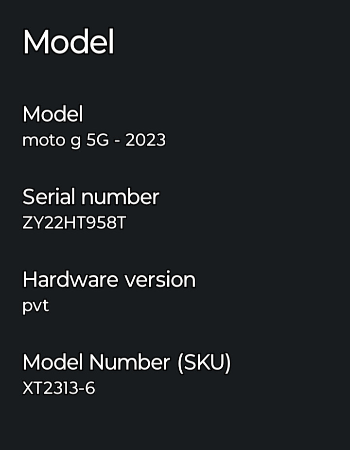 Tiktotok installed Moto G 5G 2023 4/64GB Memory 6.5\
