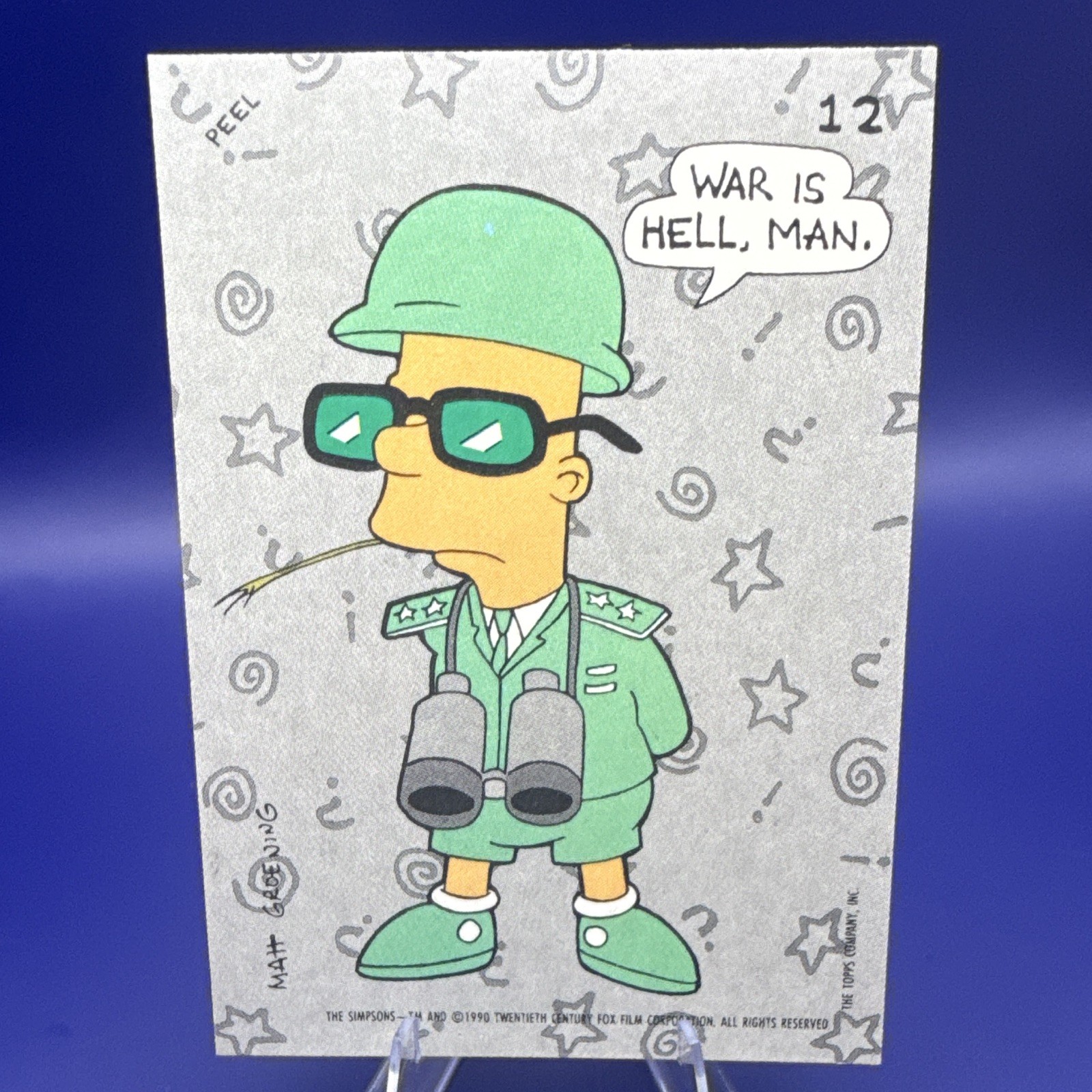1990 Topps The Simpsons Trading Card Sticker #12 Bart Simpson 1990 Topps The Simpsons Trading Card Sticker #12 Bart Simpson