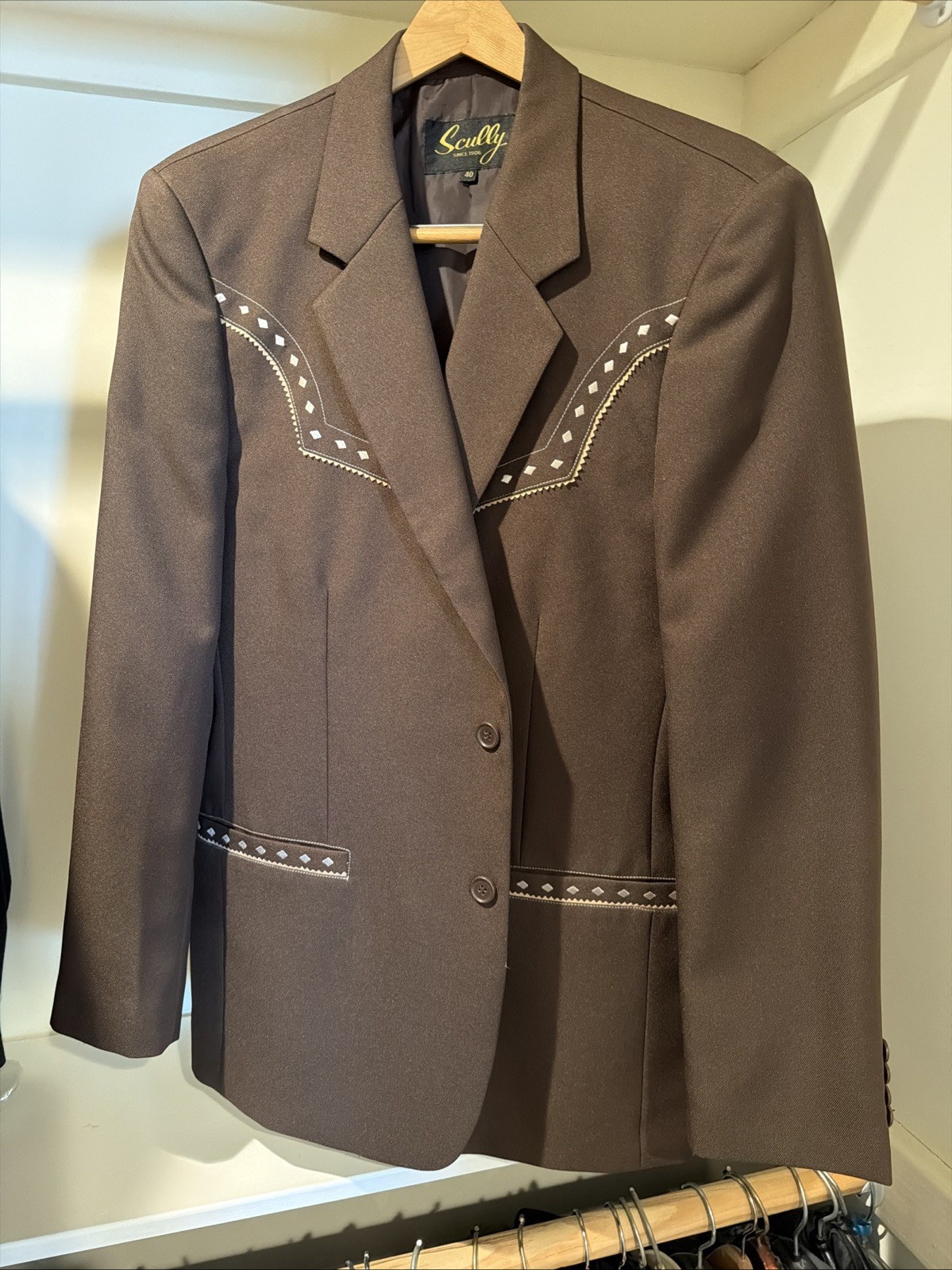Men’s Western Sport Coat By Scully Size 40, Looks New Men’s Western Sport Coat By Scully Size 40, Looks New