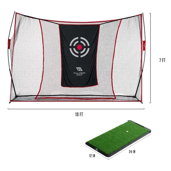 Palladium Golf Driving Range Kit - Practice Net & Weighted Mat - Factory Sealed