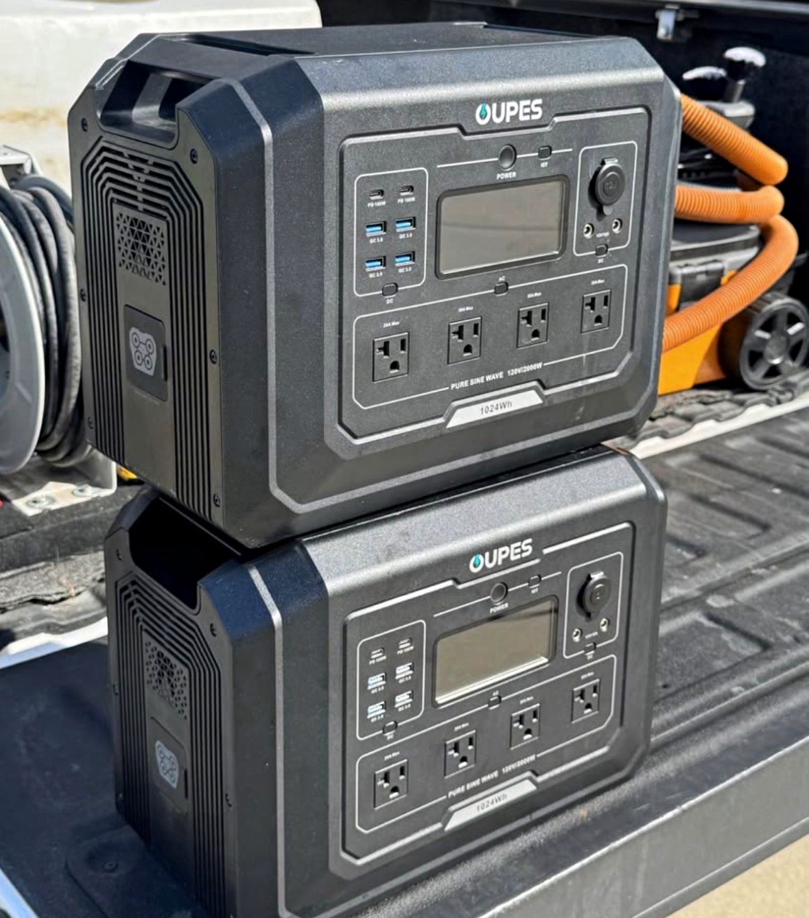 OUPES 1024Wh Portable Power Generators Pure Sine Wave Battery AC/USB Black