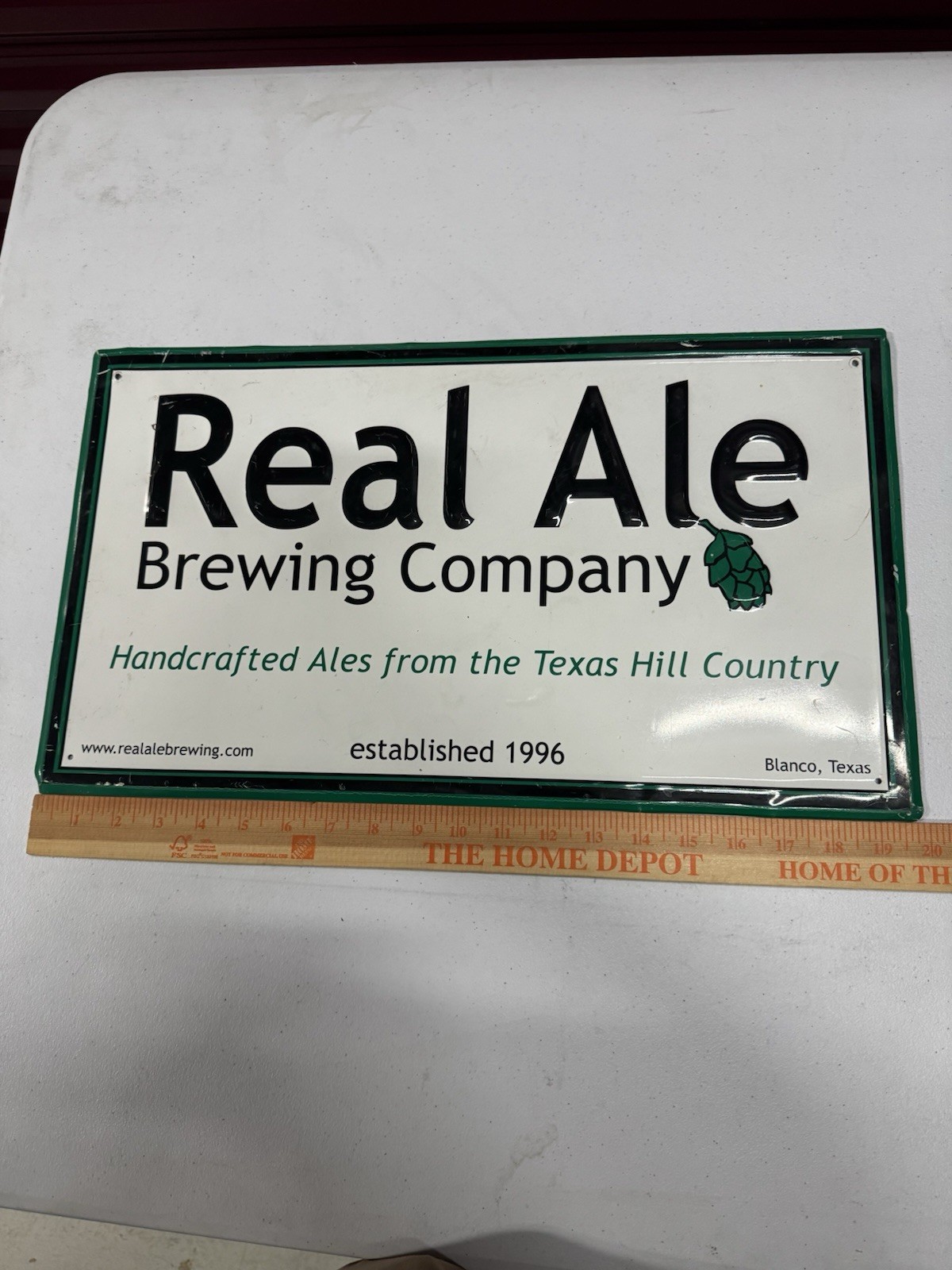 Real Ale Brewing Company Brewery TEXAS COW  SIGN MAN CAVE Metal