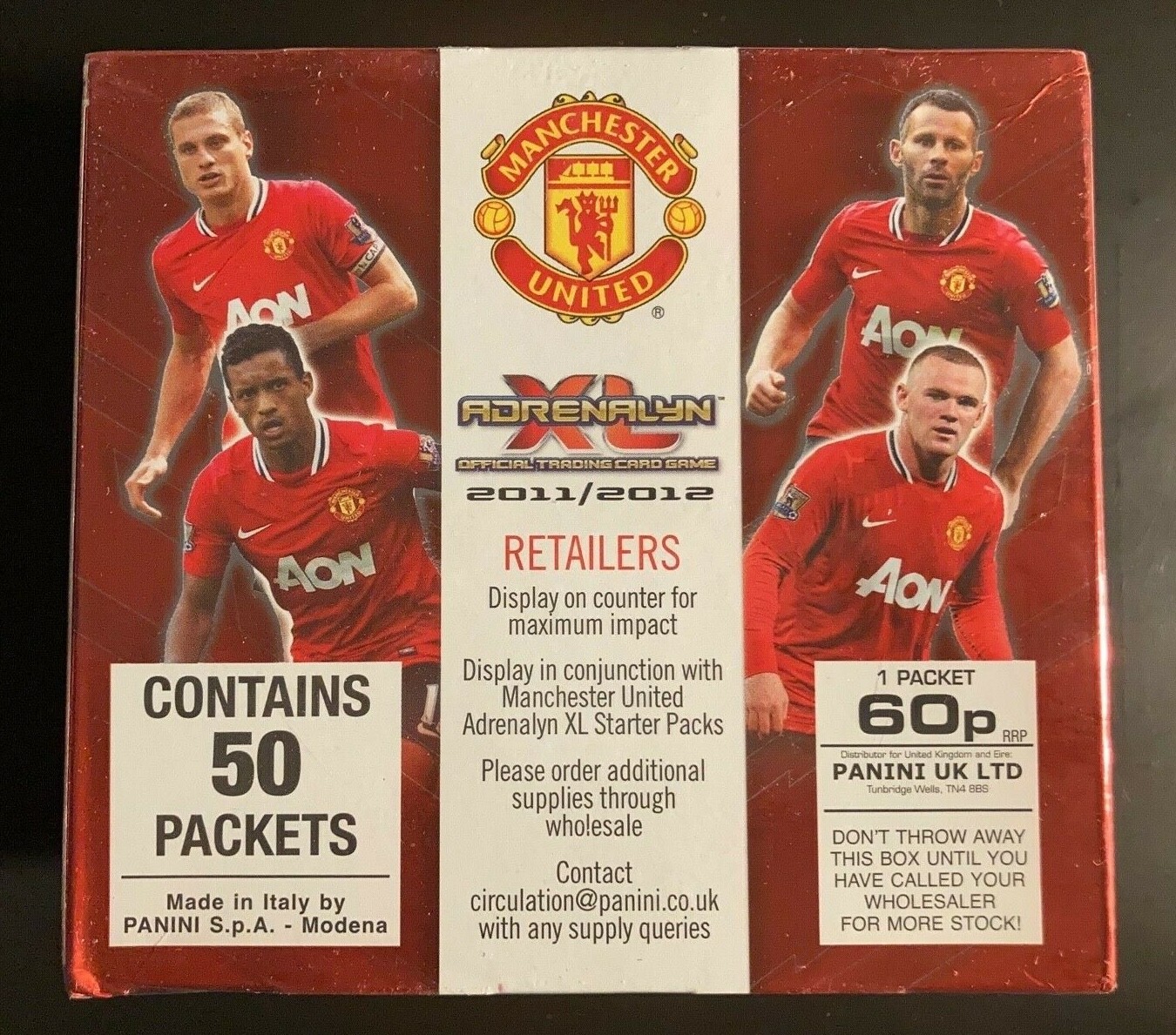 2011-12 Panini Adrenalyn XL Manchester United sealed cello box 50 packs Pogba RC