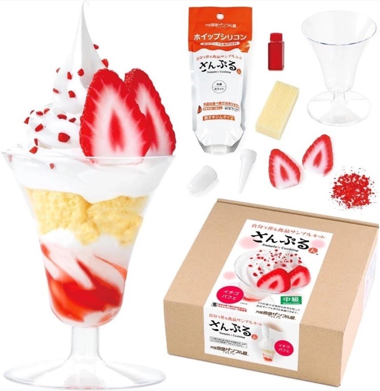 🟢Japanese DIY Strawberry Parfait Food Sample Craft Making Sample Kit from Japan