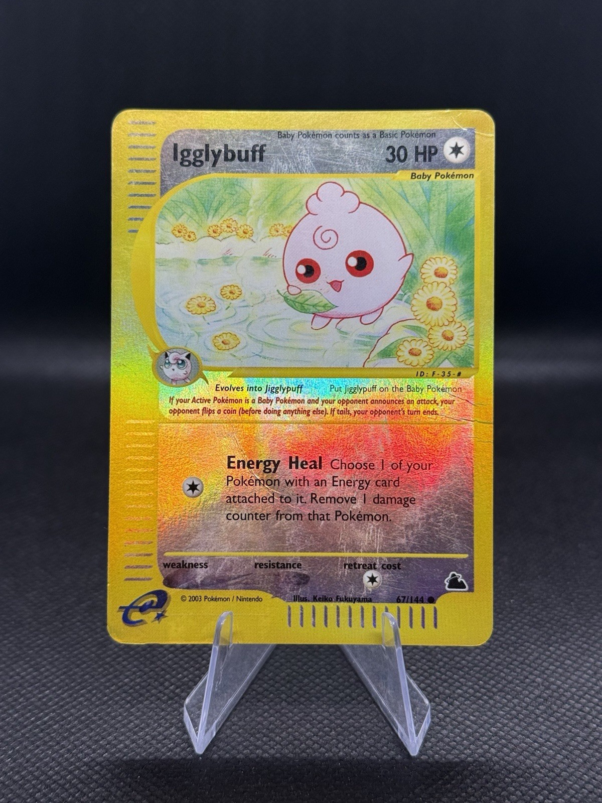 Igglybuff Reverse Holo 67/144 Pokemon Skyridge WOTC Heavily Played