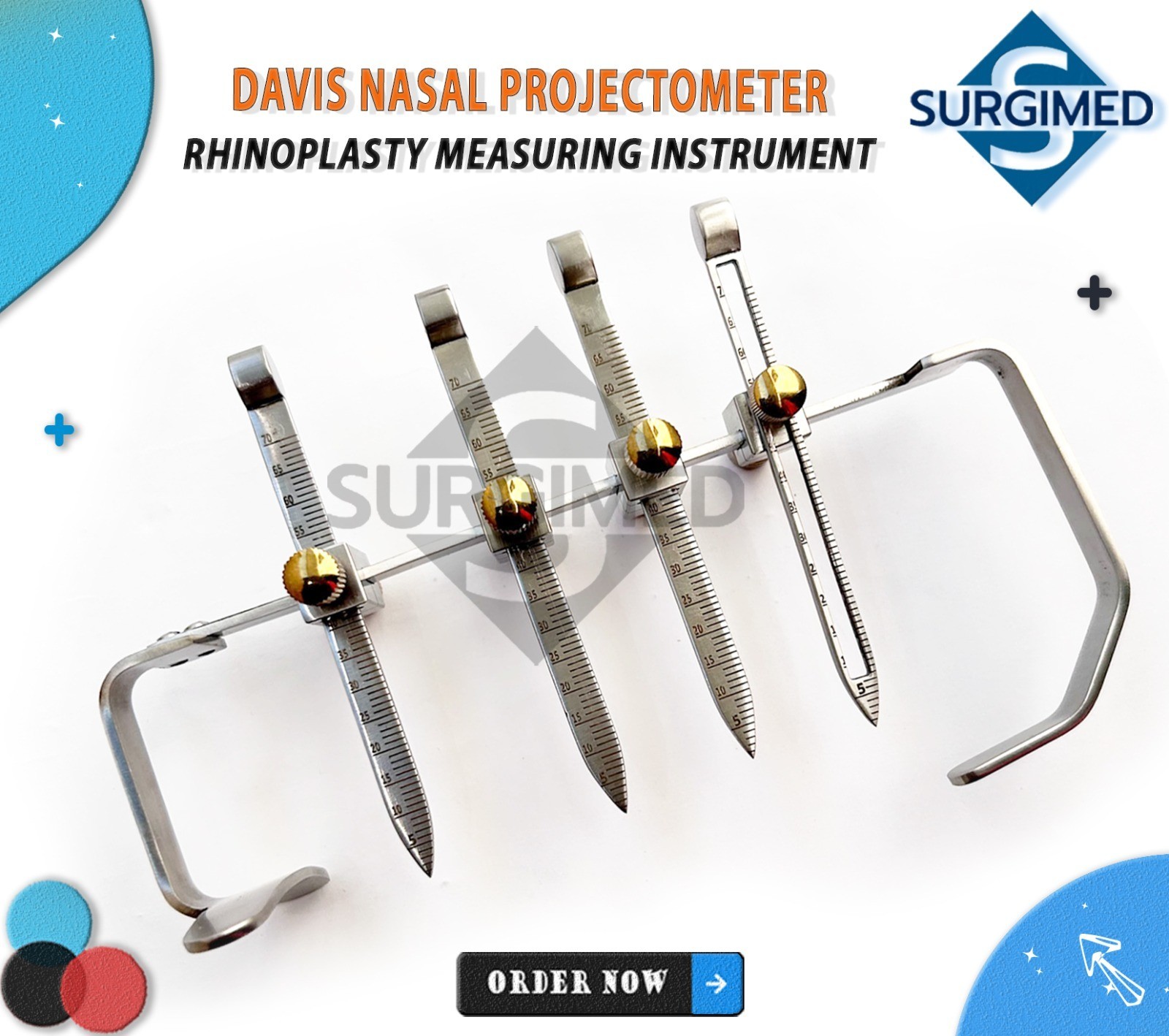 Davis Nasal Projectometer Rhinoplasty Measuring Instrument Plastic Surgery Devic