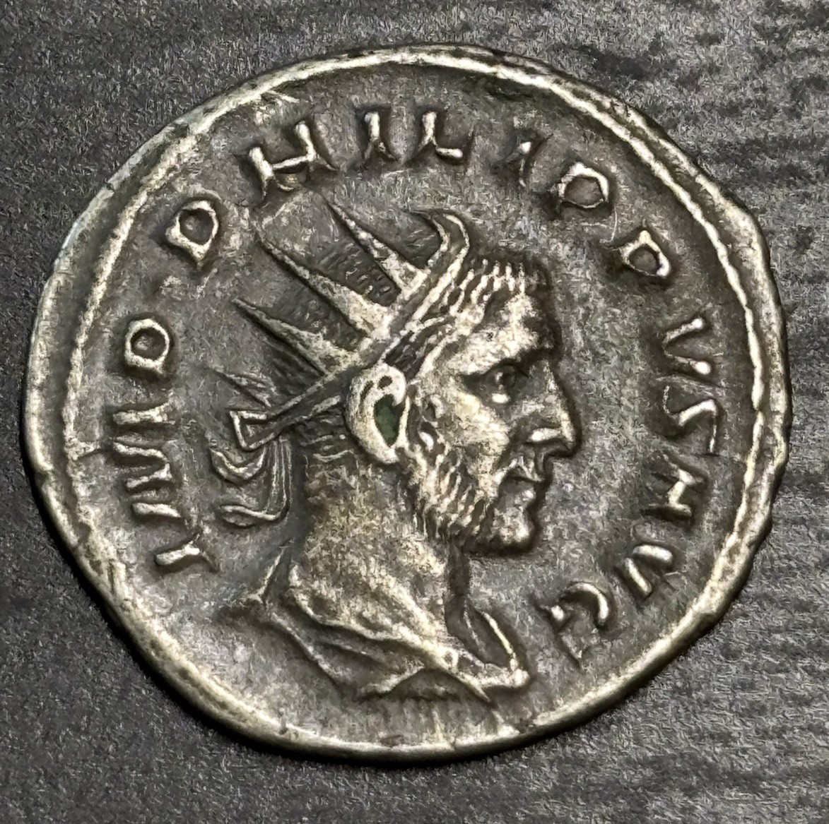 Roman Imperial AR Antoninianus coin of Emperor Philip I AD 244-249 Felicitas EF Roman Imperial AR Antoninianus coin of Emperor Philip I AD 244-249 Felicitas EF