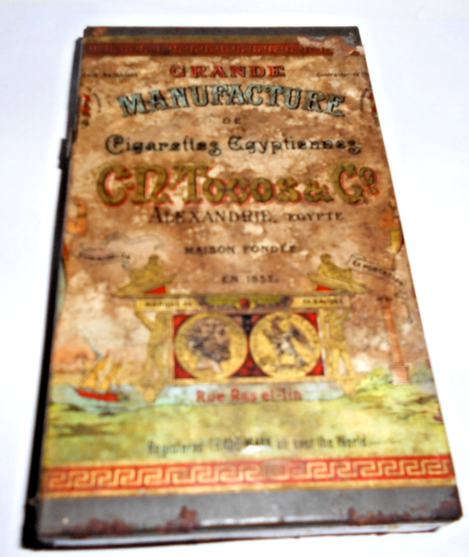 GRANDE 25 CIGARETTES TIN G.N.TOBACO CO EGYPT WW1 1914 EMPTY RARE