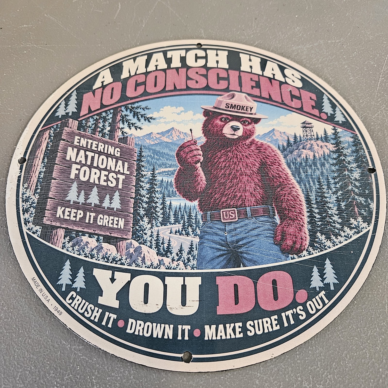 VINTAGE 1949 SMOKEY BEAR 12