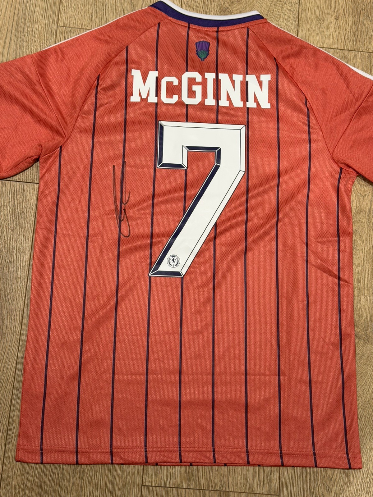 Signed John McGinn Scotland Shirt Comes With COA PHOTO PROOF Signed John McGinn Scotland Shirt Comes With COA PHOTO PROOF