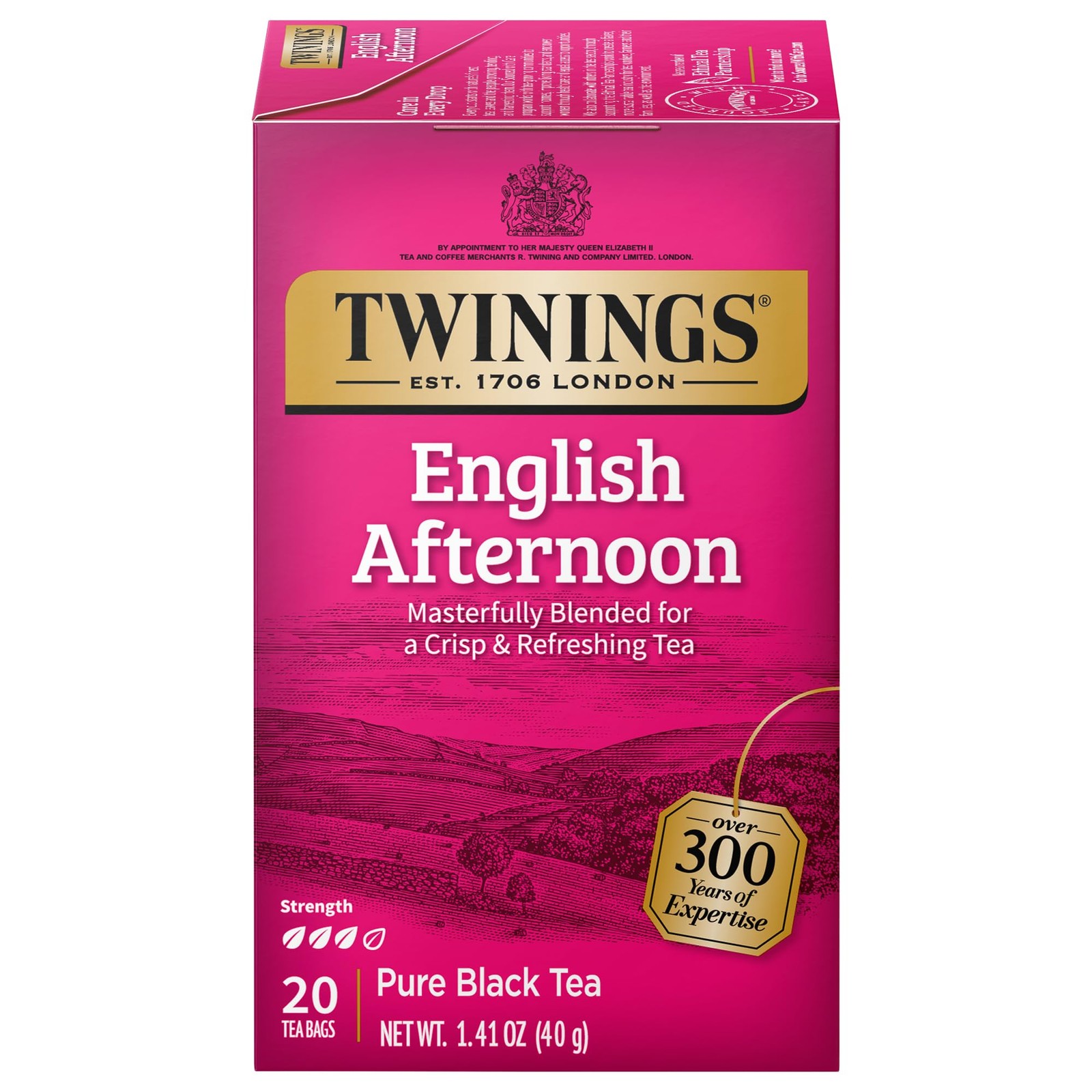 Twinings English Afternoon Black Tea - 20 Individually Wrapped Teabags