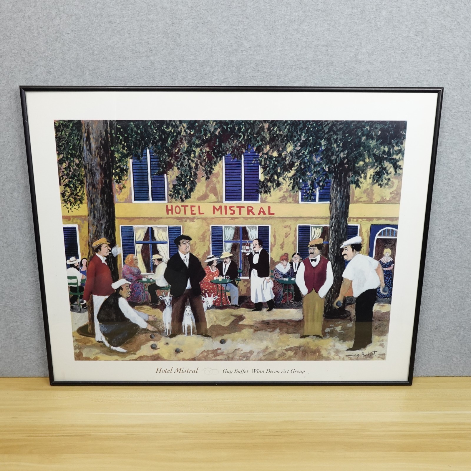Vintage Guy Buffet Hotel Mistral Art Framed Print 1997 Winn Devon Art Group