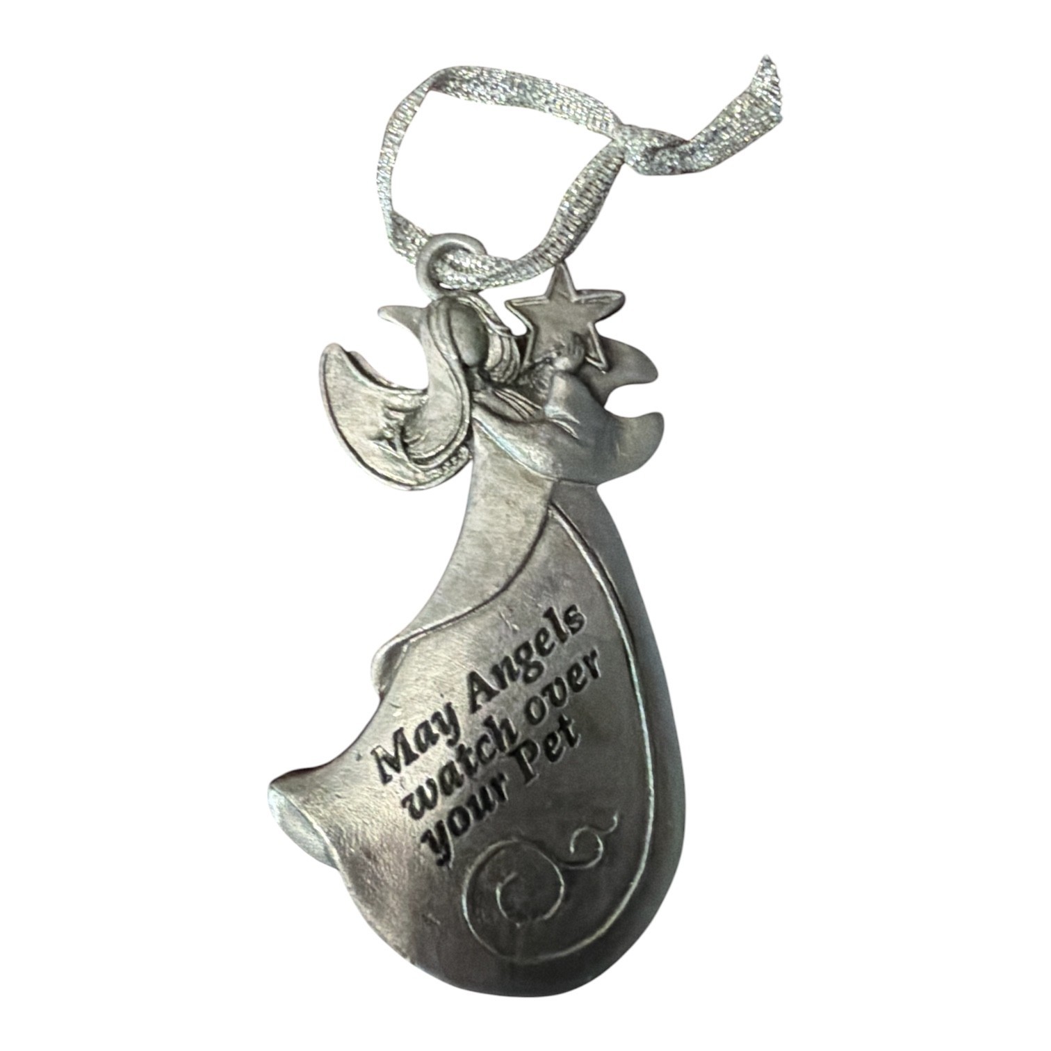Ganz Pewter Angel Ornament May Angels Watch Over Your Pet Memorial Christmas 