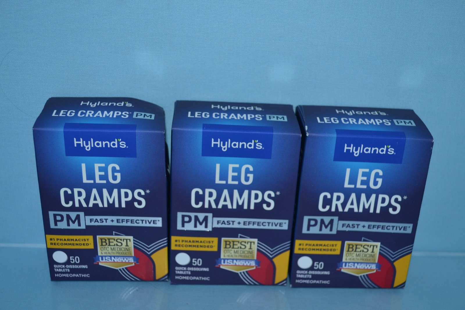 (3) Hyland\'s Leg Cramps Pm, 50 Tablets In Each, Homeopathic, Exp. 03/2028 (3) Hyland\'s Leg Cramps Pm, 50 Tablets In Each, Homeopathic, Exp. 03/2028
