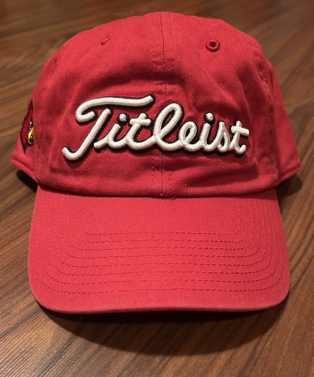 VINTAGE TITLIEST LOUISVILLE CARDINALS RED STRAPBACK NCAA GOLF 47 BRAND HAT