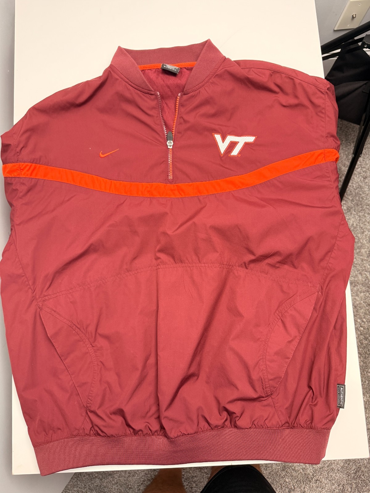 Nike Virginia Tech Hokies Clima-FIT 1/4 Zip Pullover Jacket Large VT NCAA
