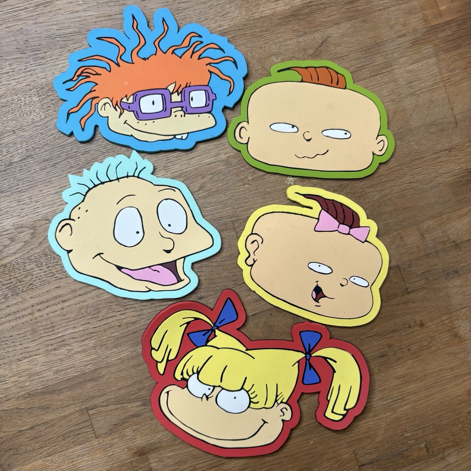 Nickelodeon The Nick Box Rugrats Character Coaster Set Tommy Chucky Angelica 5pc