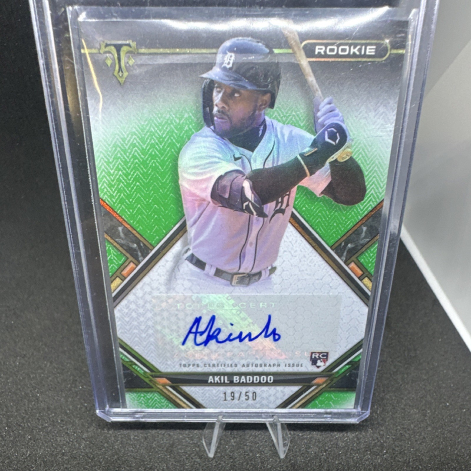 Topps 2021 Triple Threads Akil Baddoo Emerald Auto #RAC-ABA Tigers MLB /50 Topps 2021 Triple Threads Akil Baddoo Emerald Auto #RAC-ABA Tigers MLB /50