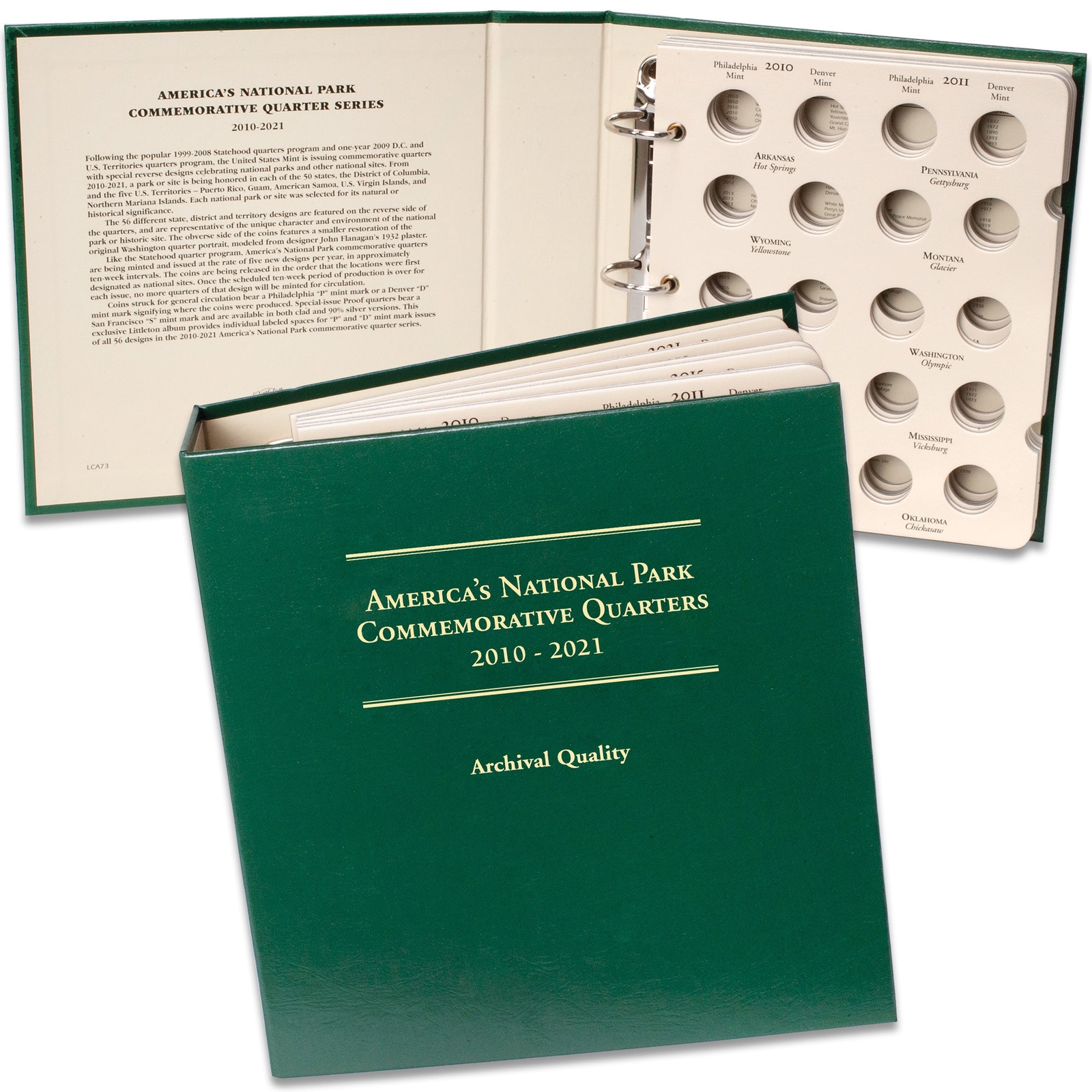 2010-2021 P&D America\'s National Park Quarter Series Album Coin Storage 2010-2021 P&D America\'s National Park Quarter Series Album Coin Storage