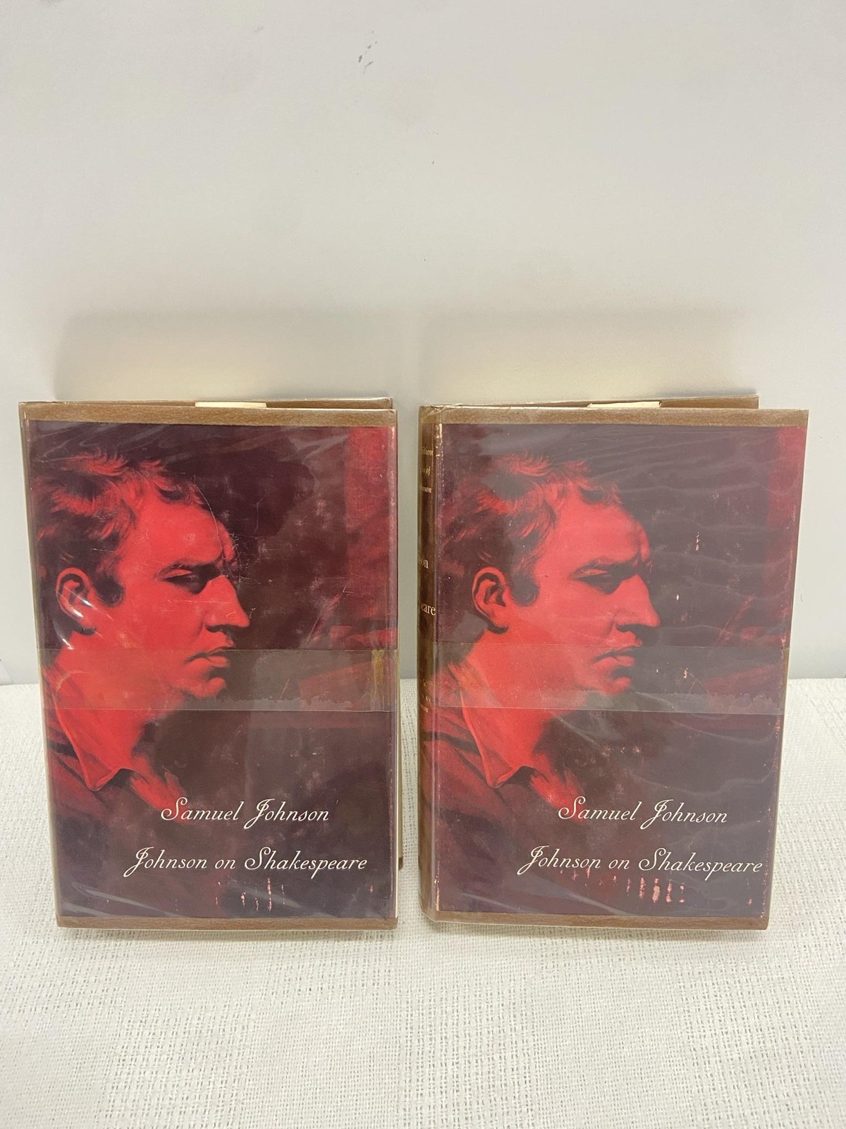 Vintage 1968 Johnson On Shakespeare Samuel Johnson NY Univ HC Red 2 Vol Set
