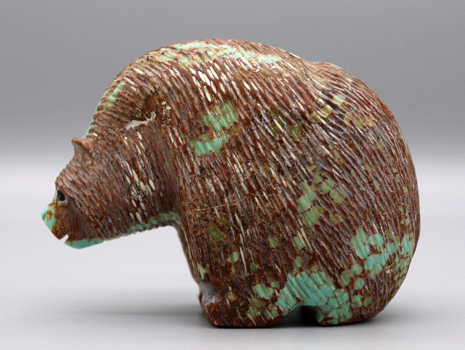 Farlan Quam Turquoise Zuni Bear Fetish