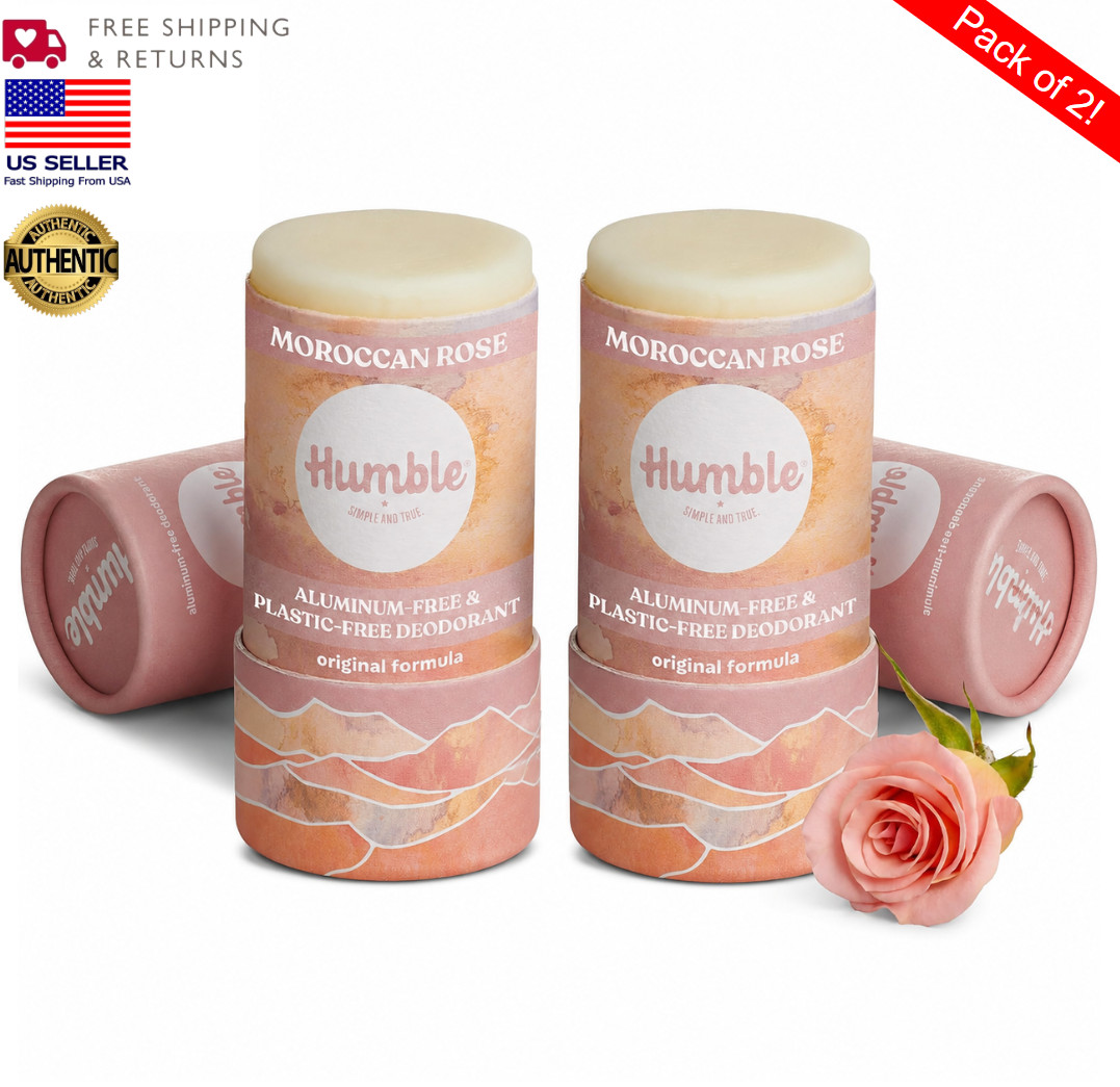 Humble Brands Deodorant Stick Moroccan Rose Aluminum Free 2.65 oz ( Pack of 2 )