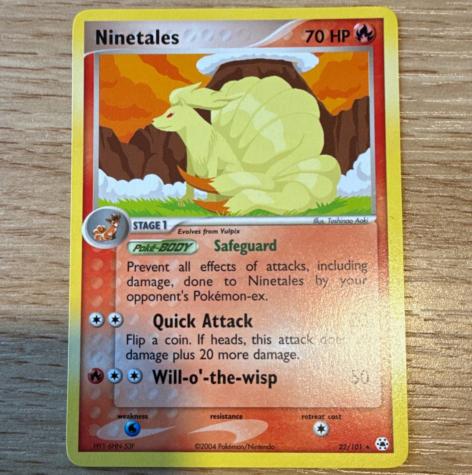 Nintendo Pokemon TCG Ninetales 22/101 EX Hidden Legends Near Mint NM