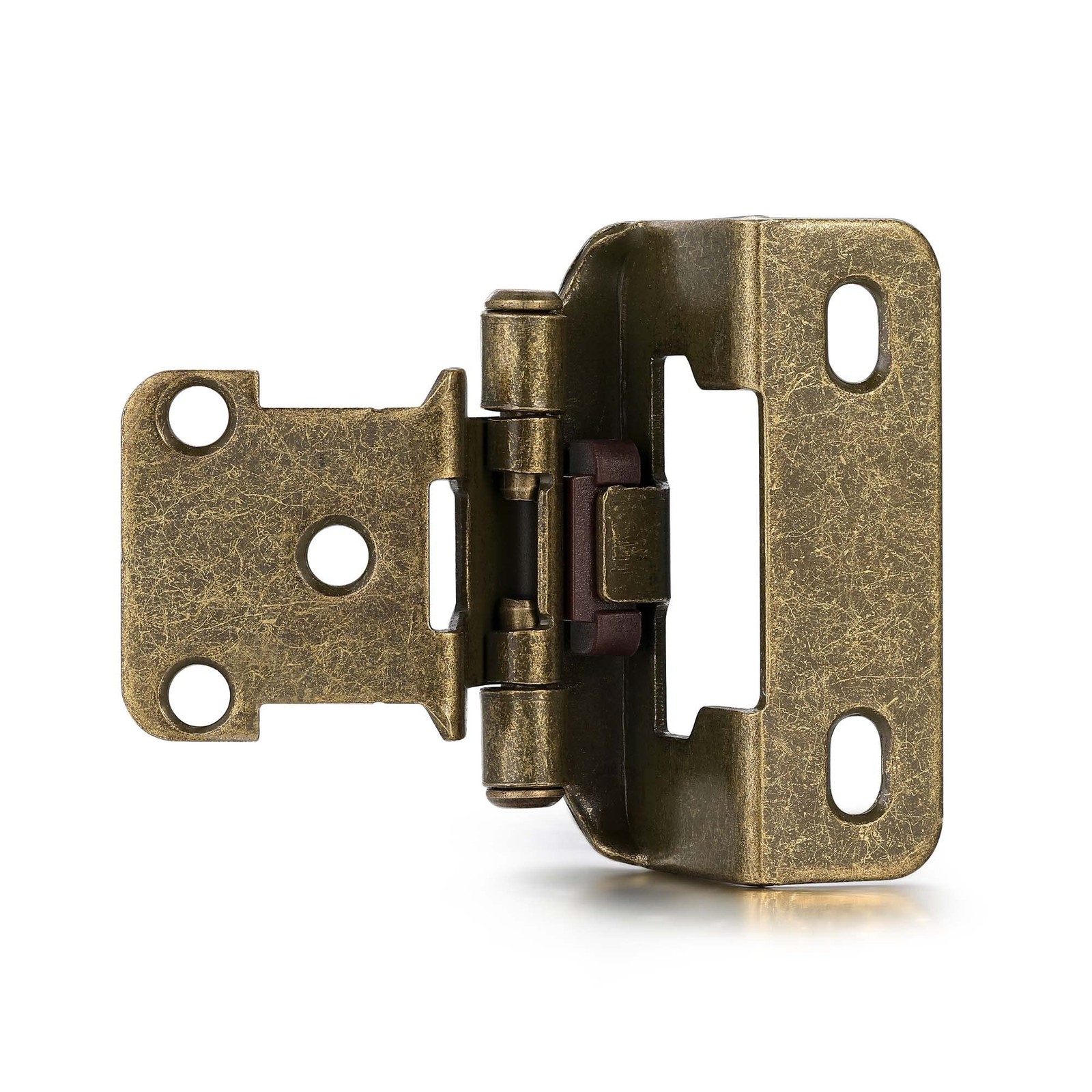 Antique Brass Kitchen Cabinet Hinges, 1/2” Overlay, 4 Pack Antique Brass Kitchen Cabinet Hinges, 1/2” Overlay, 4 Pack