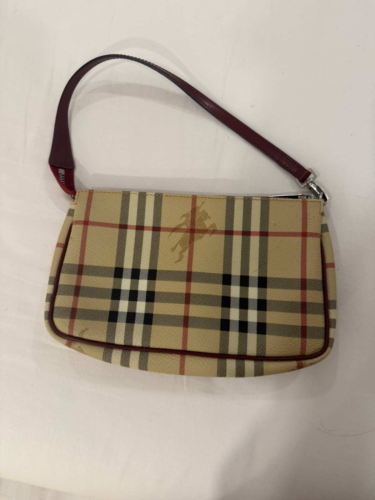 BURBERRY NEW check plaid handbag vintage Mini pochette clutch bag RARE
