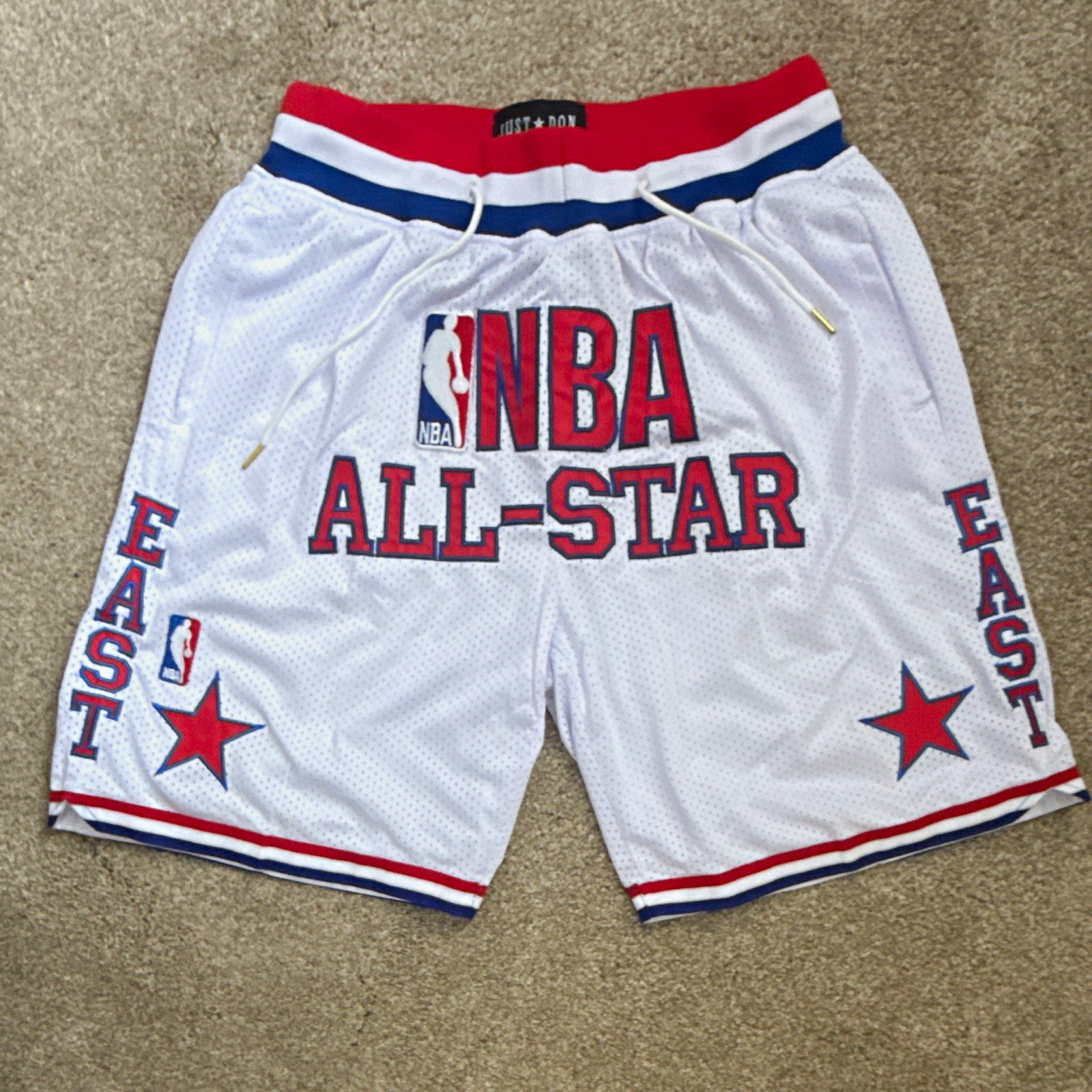 Just Don NBA All-Star East All-Star Game Mesh Shorts White Red Blue Size XL